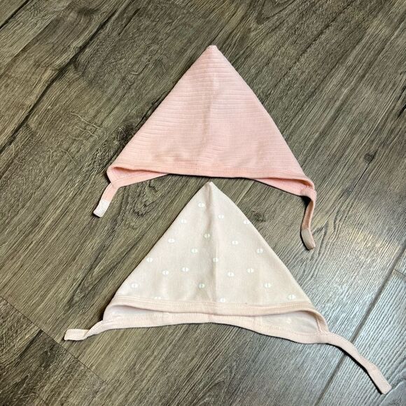 Baby Girls' 2pk Basic Hat - Cloud Island™ Pink 0-6M - Picture 4 of 7